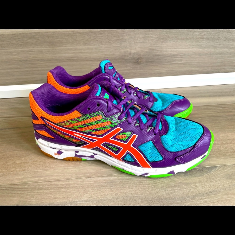 Asics Womens B456N Gel Speva Volleyball Sneaker Multicolor Shoes Sz 10.5 Purple